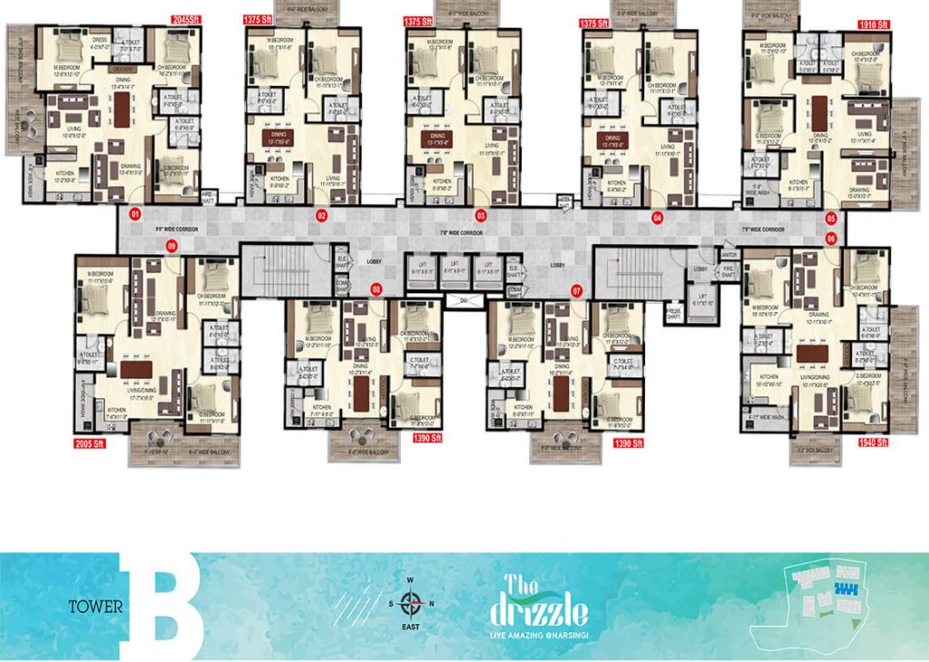 The Drizzle floor plan for The Drizzle floorplan 3: tower-b-drizzle.jpg