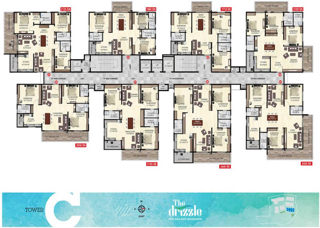 The Drizzle floor plan for The Drizzle floorplan 4: tower-c-drizzle.jpg