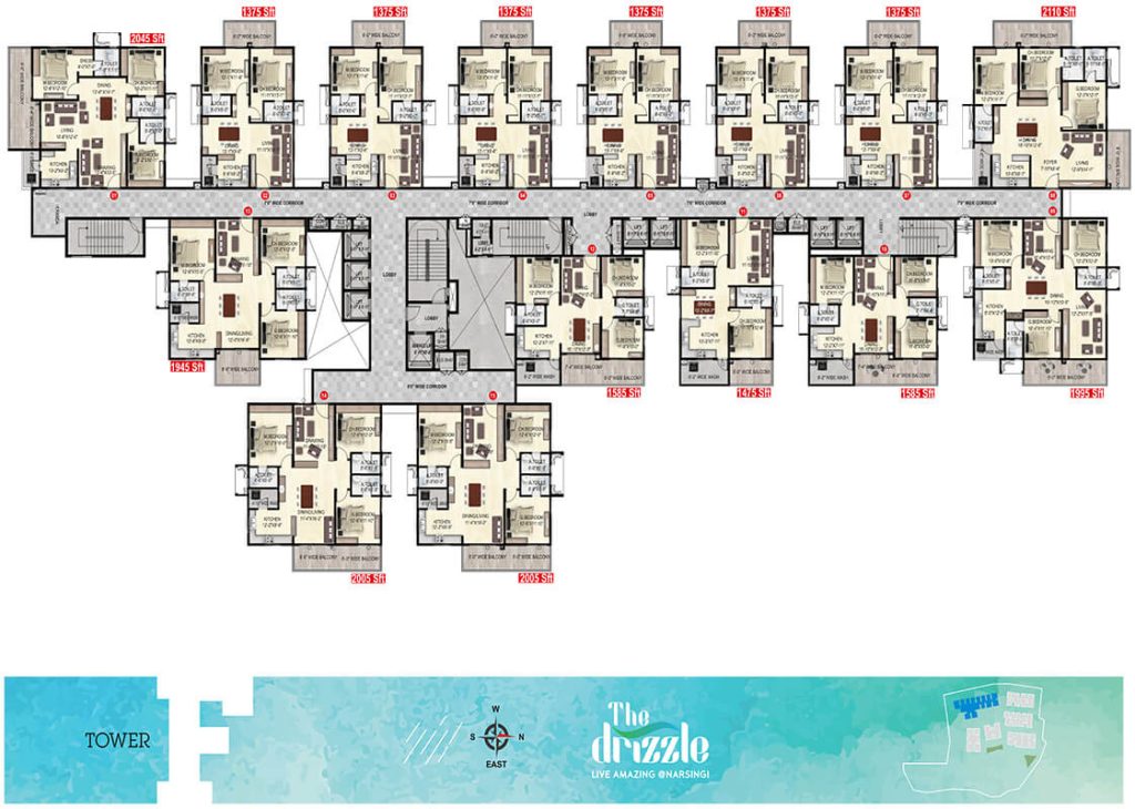 The Drizzle floor plan for The Drizzle floorplan 7: tower-f-drizzle.jpg